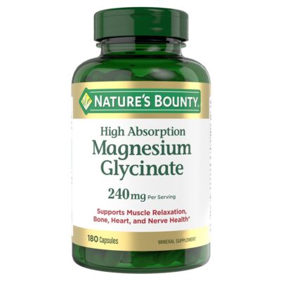 Nature’s Bounty Magnesium Glycinate 2400 mg, 180 Capsules