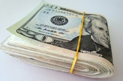 Fajo de billetes de dólar estadounidense