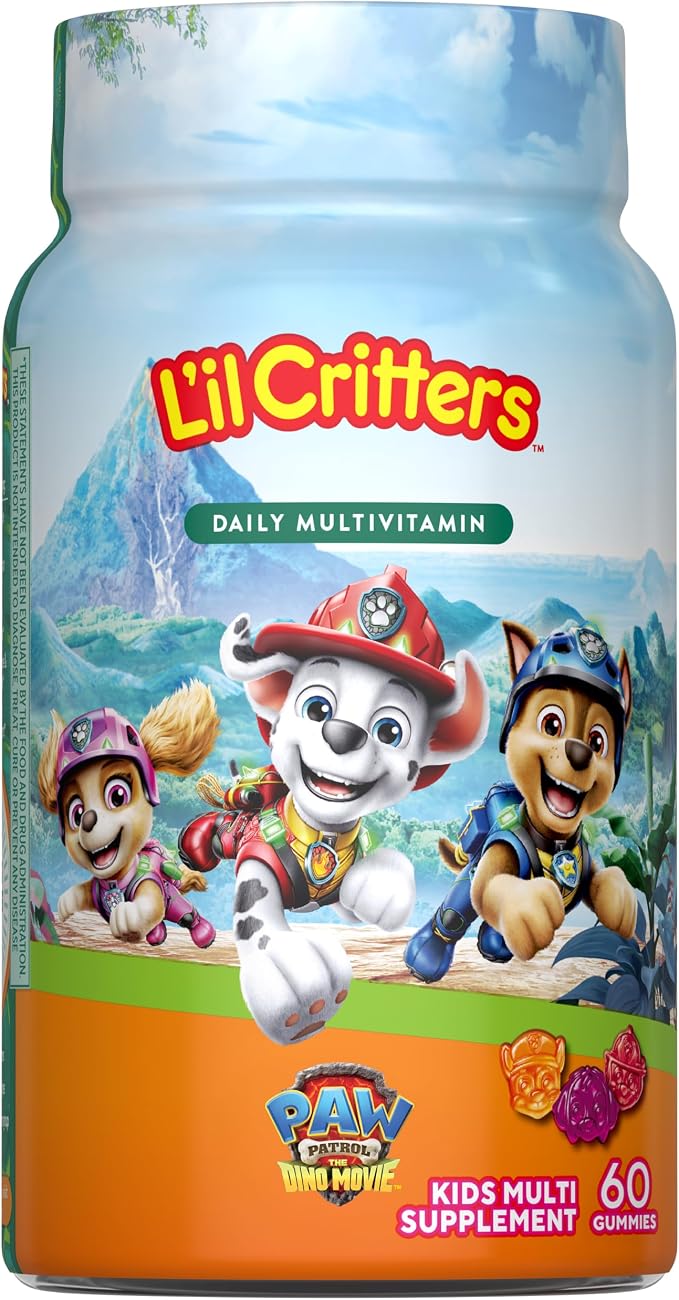 L'il Critters Paw Patrol Gomitas Multivitaminicas para Ninos, Frutas Mixtas, 60 Unidades