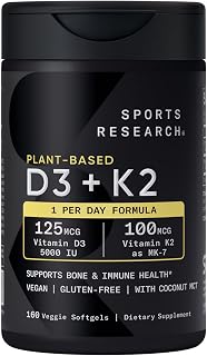 Sports Research D3 + K2, 160 Veggie Softgels