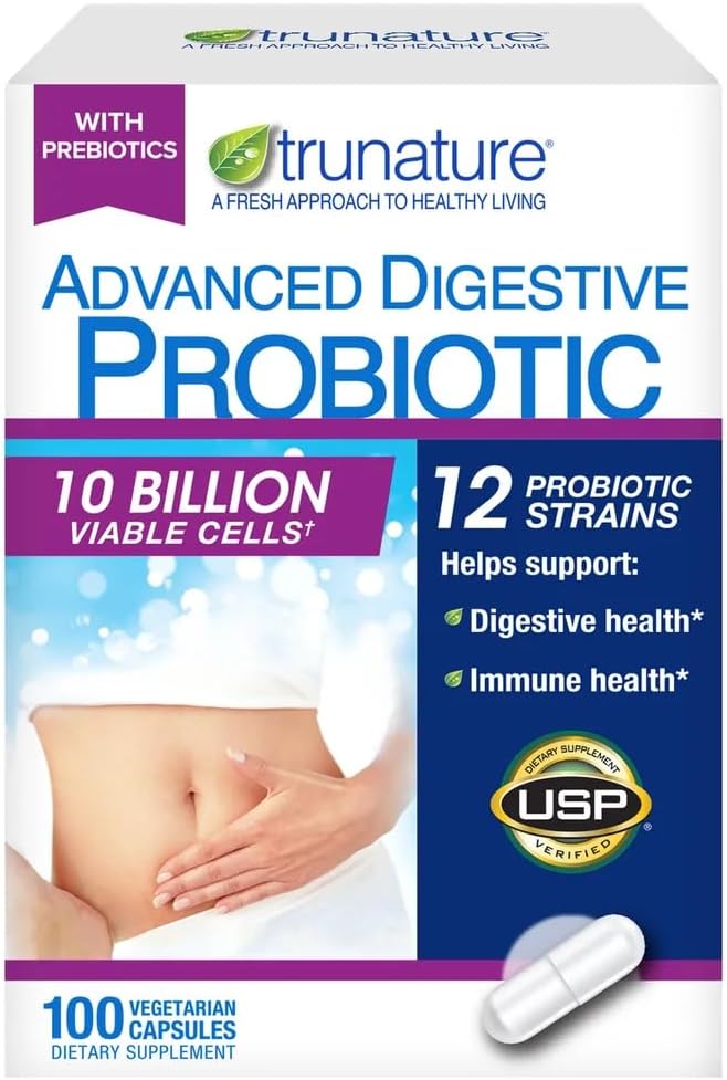 trunature Advanced Digestive Probiotic, 100 Capsules