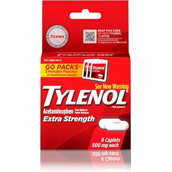 Tylenol Extra Strength Caplets, Fever Reducer & Pain Reliever, 500 mg, 320 ct